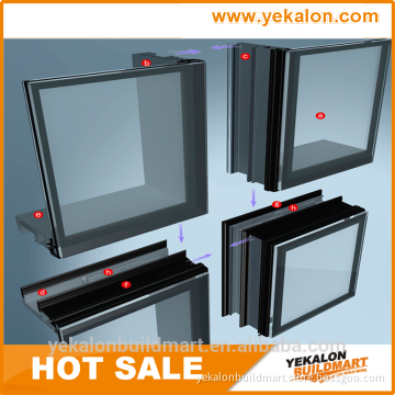 Yekalon easy installation and innovational design unitized curtain wall